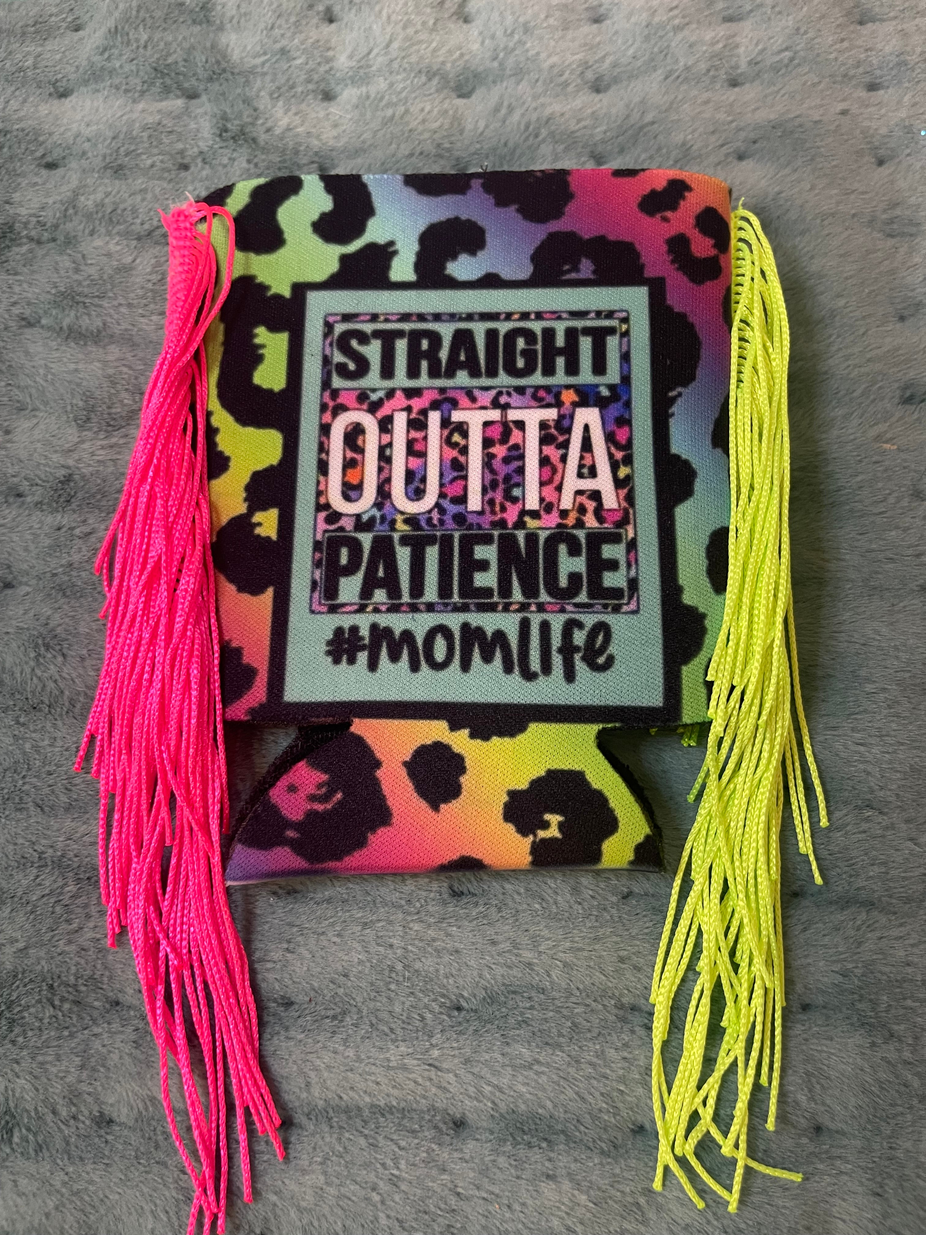 Short Can Koozie with fringe