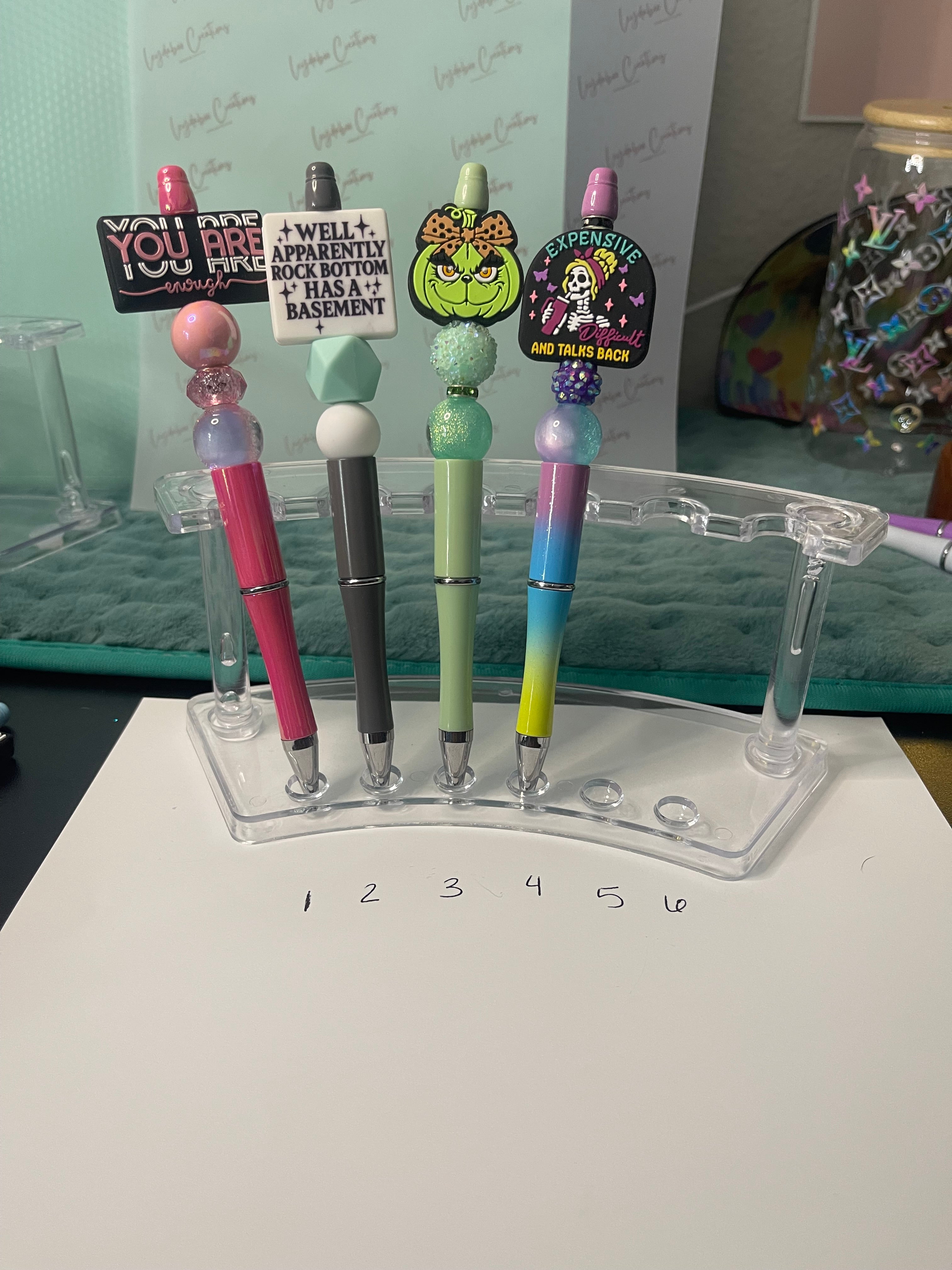 Beaded pens