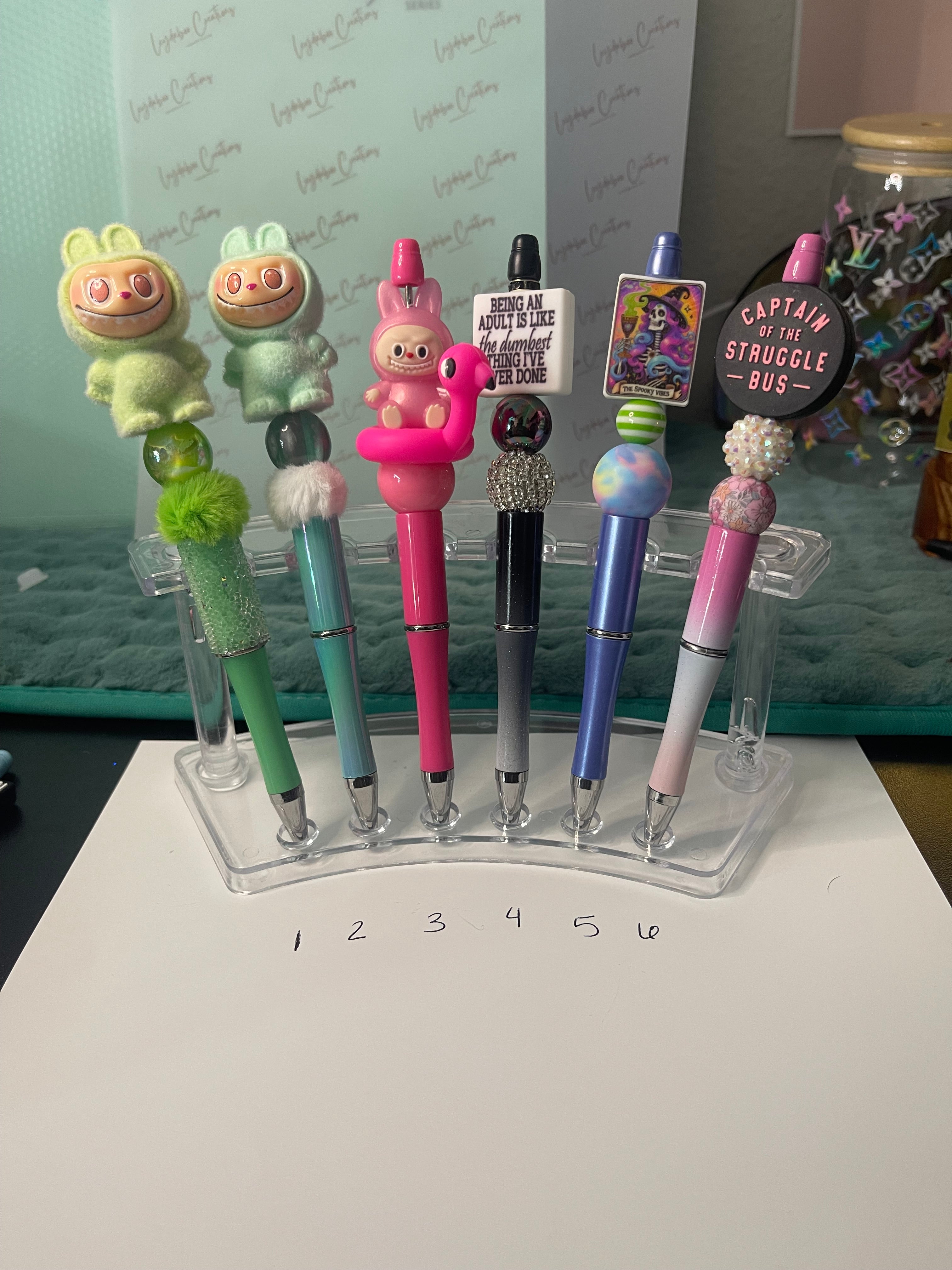 Beaded pens