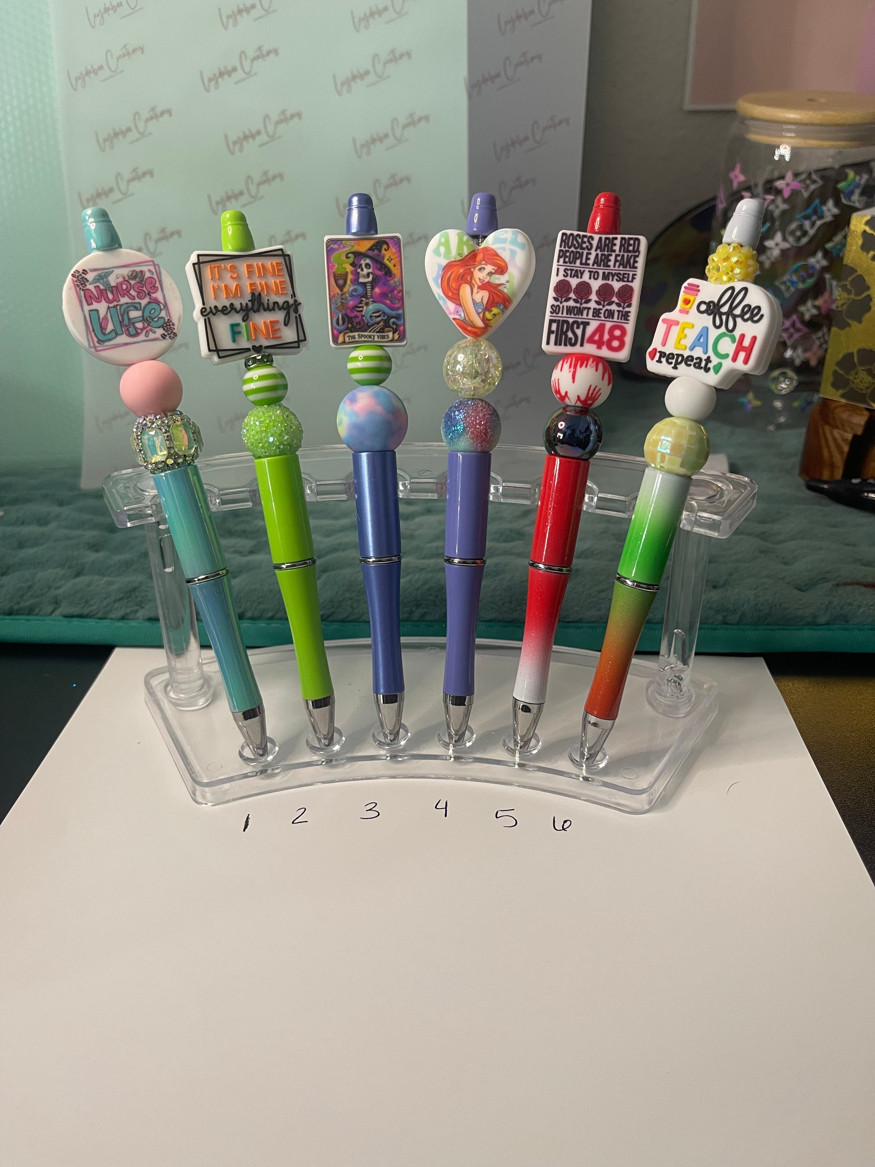 Beaded pens