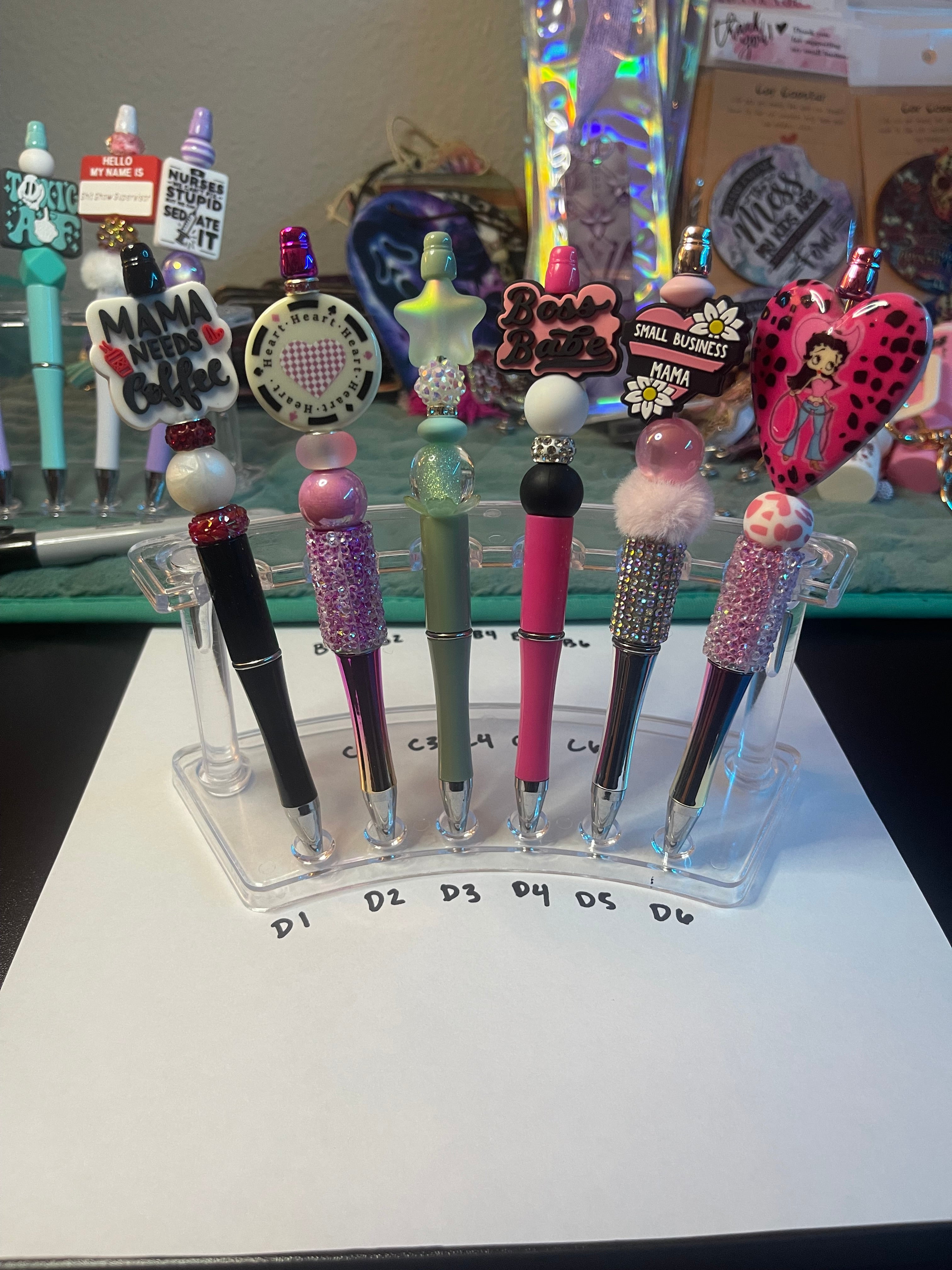 Beaded pens